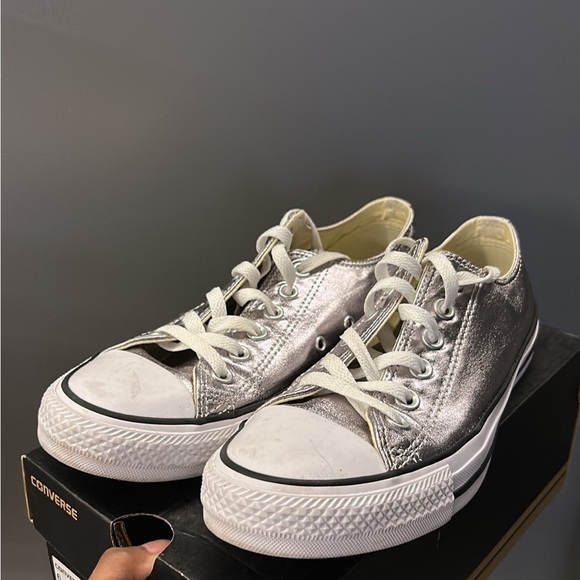 Sliver Metallic Converse - Picture 3 of 4